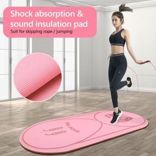 Jump Rope Mat Exercise Cushioni Mute Yoga Mat Sound Insulation And Shock Absorption High Density Board With Storage Bag X570B