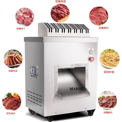 Commercial Household Meat Cutting Machine 2200W Stainless Steel Automatic Meat Slicer Shred Cutter Machine