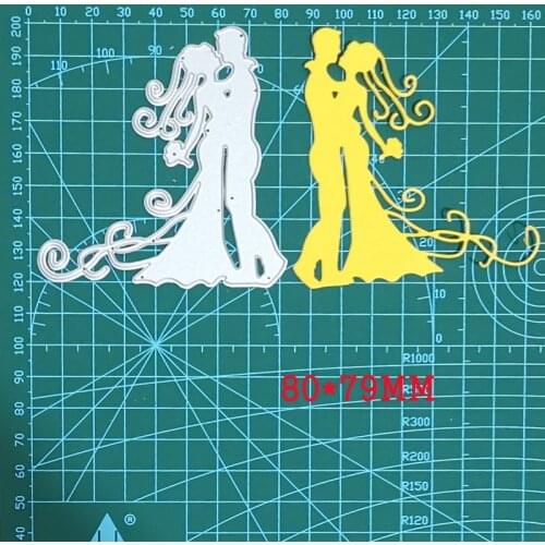 Metal Cutting Dies Men Women Wedding Kiss Craft Die Cuts Stencil For Diy Scrapbook Paper Cards Embossing Knife Blade Die