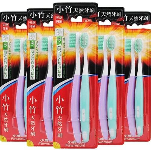 2Pcs/set Soft Natural Bamboo Toothbrush Superfine Adult Spiral Brushing Bristle Oral Care Environmentally Household Toothbrushes