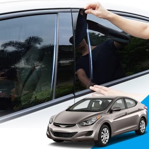 Car Window Pillar Trim Sticker Middle BC Column Stickers Auto External Accessories For Hyundai Elantra Avante MD UD 2011-2015