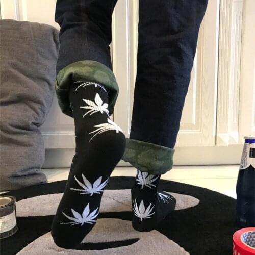 Unisex Women Socks Mens Fashion Business Weed Hemp Cotton Socks Mens Street Fashion Skateboard Couple Girls Harajuku Socks Soks