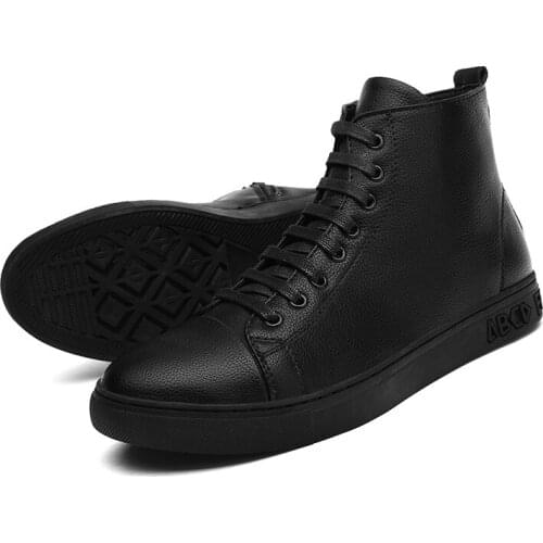 Autumn New Men Casual Shoes High Quality Leather Male Ankle Boots Hip-hop Men Moccasins Shoes Waterproof Man Motorcycle Boots