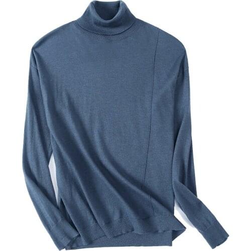 Solid Color Sweater Tops Turtleneck Bottoming Shirt Womens 2020 Pullover Wool Shirt Slim Wild Casual Sweater Women Hot Sale Q47