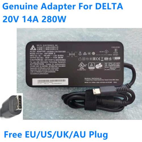 Genuine 20V 14A 11.5A 280W Delta ADP-280BB B A18-280P1A AC Power Adapter For MSI GE66 GE76 GP76 Laptop Power Supply Charger