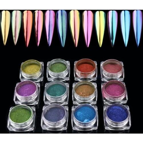 Nail Chameleon Powder 0.2g Magic Mirror Pure Mirror Optical Fine color shift pigments pearl powder glitter paint