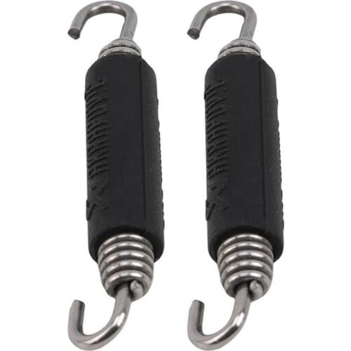 2 Pieces Exhaust Pipe Spring Hook Motorcycle Stainless Steel Spring Hooks Spring Snap Carabiner Quick Link Lock Ring Hook