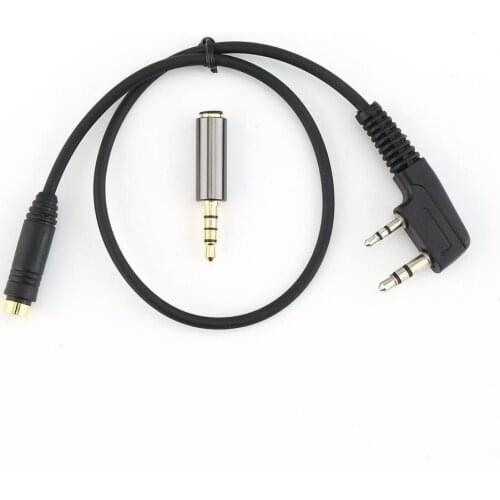 2020 Splitter Audio Phone Earphone Transfer Cable 2Pin K1 To 3.5MM for Kenwood TYT for Baofeng UV5R 888S Walkie Talkie
