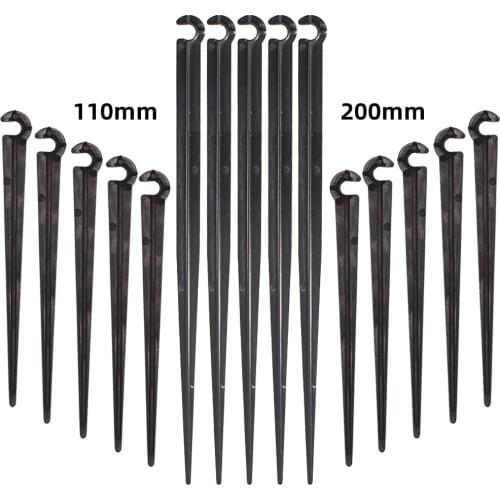 RBCFHl 50PCS 11&20cm 1/4'' Fixed Stake Support Holder for 4/7mm Watering PVC Hose DrIp Irrigation Home Garden Flowerpot Fitting