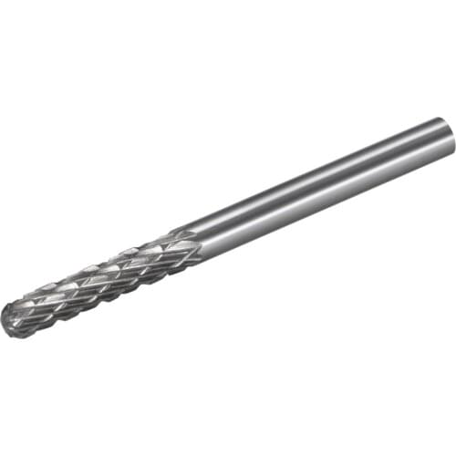 Uxcell Double Cut Cylindrical Radius End Rotary Burrs Tool 3mm Dia Cylinder Shape Tungsten Carbide Rotary Files 1/8" Shank