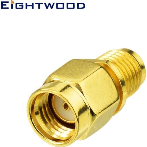 Eightwood SMA to RP-SMA RF Coaxial Adapter SMA Jack Female to RP SMA Jack Male Socket RF Coaxial Connector Straight 50 Ohm