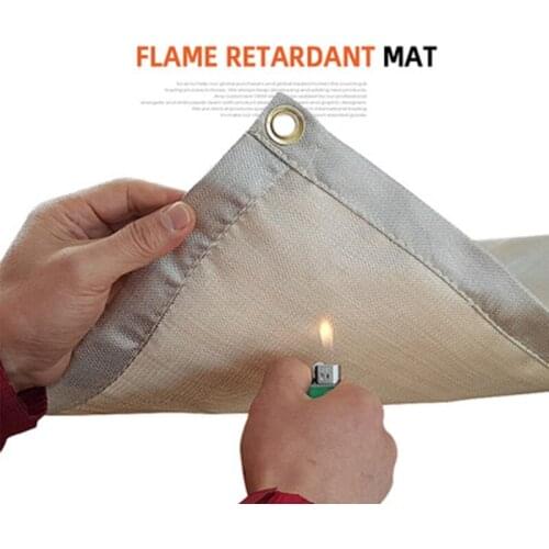 Glass Fiber Outdoor Camping Fireproof Cloth Flame Retardant Insulation Mat Blanket Picnic Barbecue Coated Heat Insulation Pad
