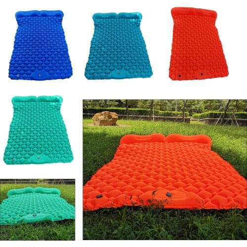 Camping Sleeping Double Pad Inflatable Bed Cushion 2 Person Air Mattress
