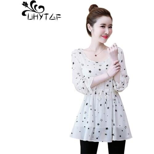 Черно-белые блузки UHYTGF China At AliExpress