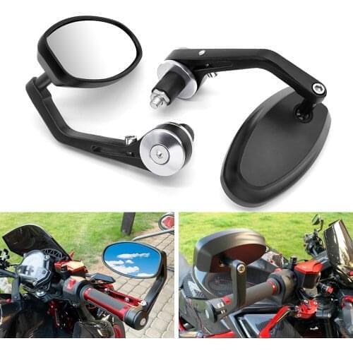 For BMW R1200ST S1000RR S1000XR Aprilia SHIVER / GT Universal Motorcycle Aluminum Rear View Handle Bar End Side Rearview Mirrors
