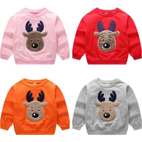 Spring Toddler Baby Sweatshirt Cotton Pullover Cute Hoodies for 1-6 Years Toddler Girl Clothes Little Boys Sweatshirts