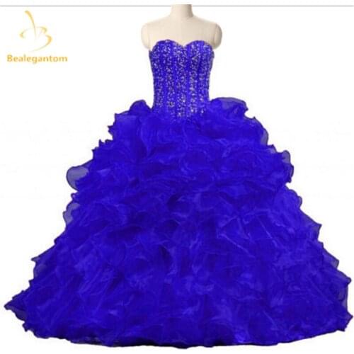 Bealegantom Sexy Cheap High Quality Ball Gown Quinceanera Dresses 2019 with Beaded Sweet 16 Dresses Vestido De 15 Anos QA958