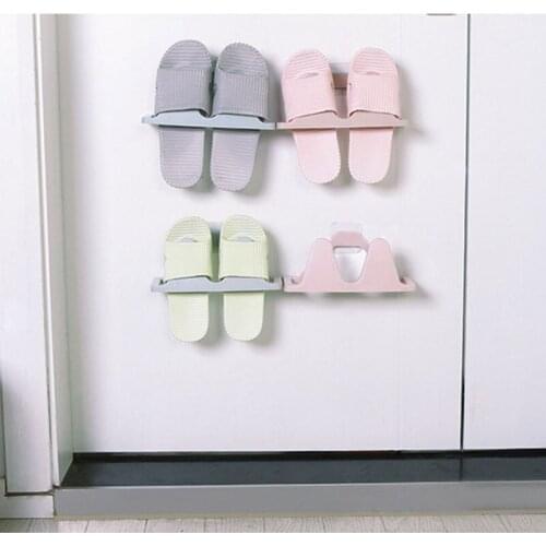 1/3/5pcs Stickup Shoe Rack Bathroom Wall Slipper Rack Household Stereo Space Saving Shoe Rack Storage Rack