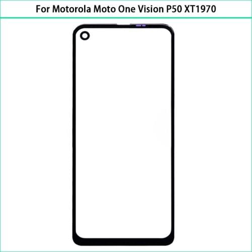 10Pcs New For Motorola Moto One Vision P50 XT1970 XT1970-1 Touch Screen LCD Front Outer Glass Lens Glass Panel With OCA Replace