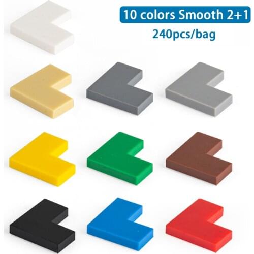 Aquaryta 240 pcs Building Blocks Brick Parts Smooth 2+1 14719 Classic Building Block Toys Bulk for Children Compatible with Logo