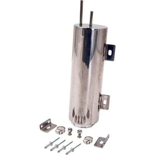 3" X 9" Polished Stainless Steel Radiator Over Flow Puke Tank Catch Can 32 OZ