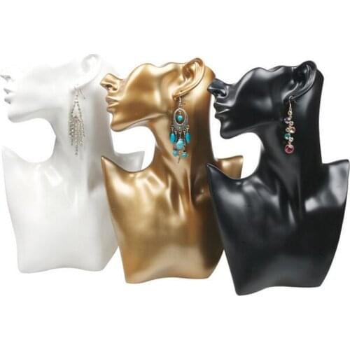 4Colors Fashion Style Big Resin Model Earrings Necklace Jewellery Stand Necklace Display Earring Display Stand Jewelry Wholesale