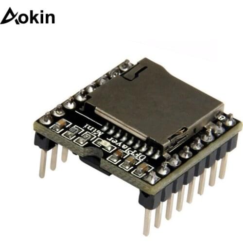 5 PCS U Disk Mini MP3 DFPlayer Player Module Audio Voice Board Shield For Arduino UNO DFPlaye MP3 Player Module Support TF Card