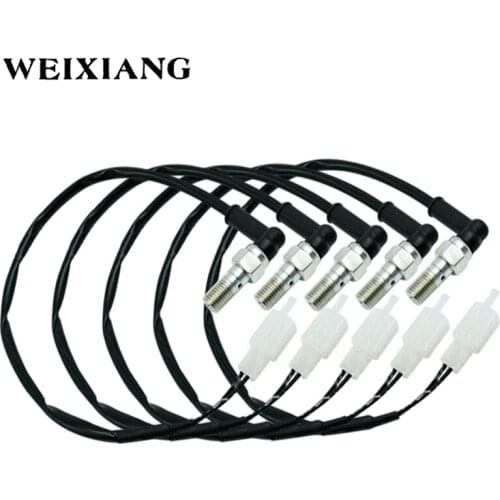 5x Universal M10x1.25mm Bolt Motorcycle ATV Dirt Bike Brake Light Switch Rear Brake Switch Cables