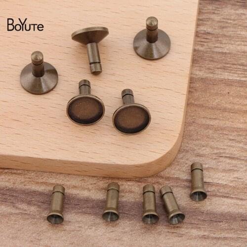 BoYuTe (100 Pieces/Lot) 3.5MM Hole Metal Brass Mobile Phone Dust Plug Handmade Diy Jewelry Accessories Materials