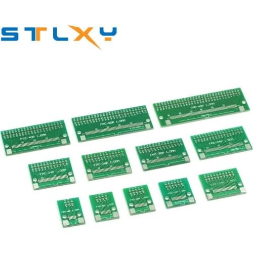 Double Side 0.5mm 1mm 6 8 10 12 20 40 50 60 Pin to DIP 2.54mm FPC/FFC SMT Adapter Socket Plate PCB Board Connector DIY KIT