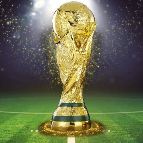 2022 European Golden Resin World Football Trophy Mascot Family Decoration Football Fan Gift Office Decoration