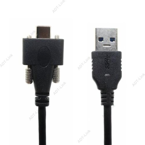 USB 3.0 To USB 3.1 Type-c Cable Machine Vision Industrial Camera USB-C With screws locking For IDS Ximea Imaging Source Camera