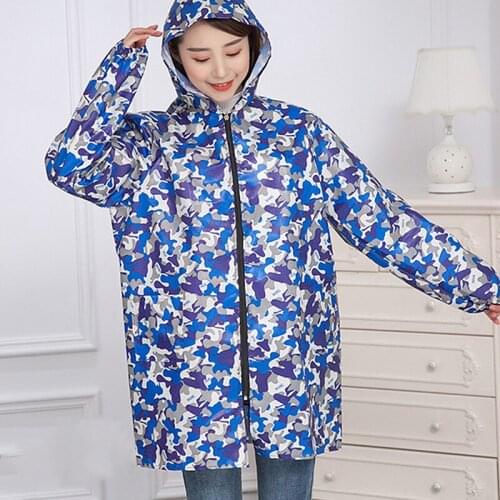 Unisex Kitchen Apron Long Sleeve Gown Camouflage Waterproof And Oil-proof Men Adult Overalls Zipper Kitchen Supplies