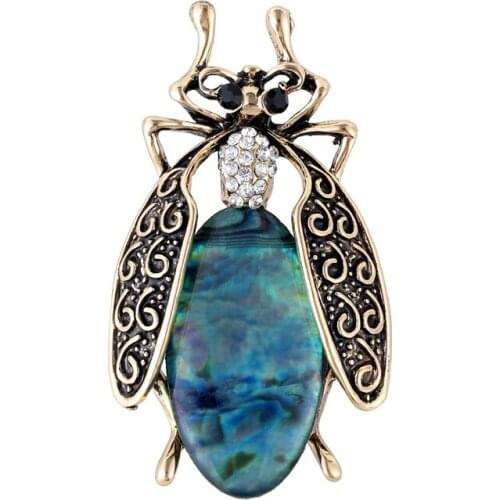 Muylinda Vintage Rhinestone Ladybug Insect Brooches Pearls Resin Brooch Jewelry Women Accessories Ladybugs Pin Brooch Pin insect