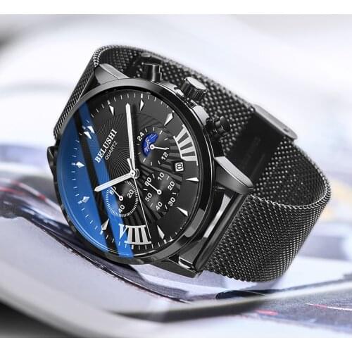 Mens Watches Top Luxury Brand Mens Wristwatch Clock Fashion Quartz Watch Men Sports Waterproof Watches Male Chronograph Clock 43