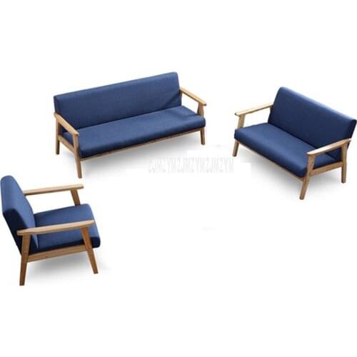 Living Room Sofa Set Modern Design Cotton Solid Wood Frame Single/Double/Four Person Sofa Combination Set Home Furniture