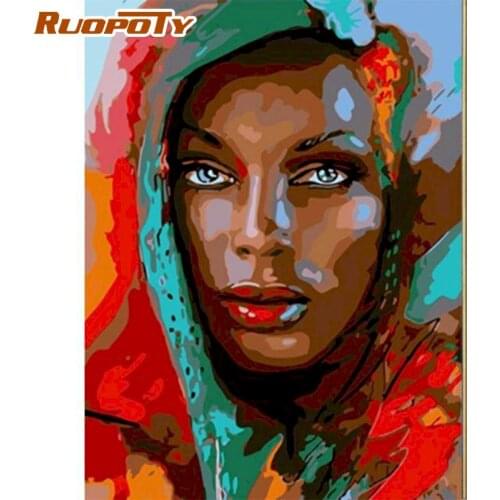 RUOPOTY 60x75cm Frame Paint By Numbers Kits For Adults Children Woman Girls Figure Picture By Number Home Decoration Wall Paints