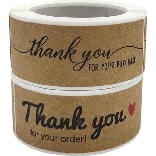 Adhesive Custom Labels Thank You Stickers for Kids Seal Paper Scrapbook Stationery Thank You for Your Order Supplies 30PCS