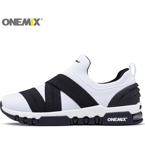 ONEMIX Mens shoes cushioned running shoes white sets of foot sneakers outdoor walking and leisure sports