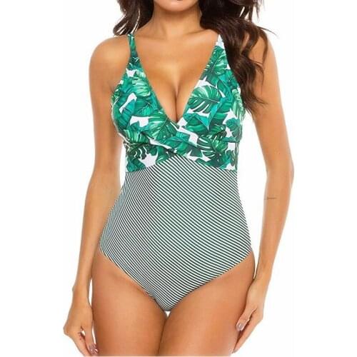 Swimsuit for Women Xxl Plus Size One Piece Bathing Suit Ladies Strapless Swim Suits Swimsuits Female Push-up 2021 Womens Print