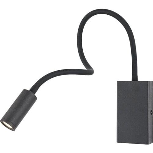 Bedside wall lamp reading lamp generation simple Nordic creative hotel project guest room lamp retractable mobile phone charging