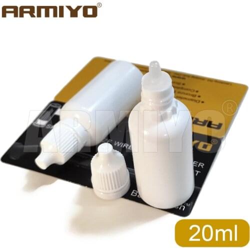 Armiyo 20ml Lubricate Barrel Oil Liquid Bottle Gun Bore Fouling Dislodge Solution Vial Anti leakage & Theft Cover Hunting Clean