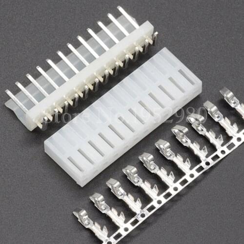 50Set/Lot CH3.96 Connector 12Pin 90 Degree 3.96mm Pin Header 3.96-AWG + Terminal + Housing