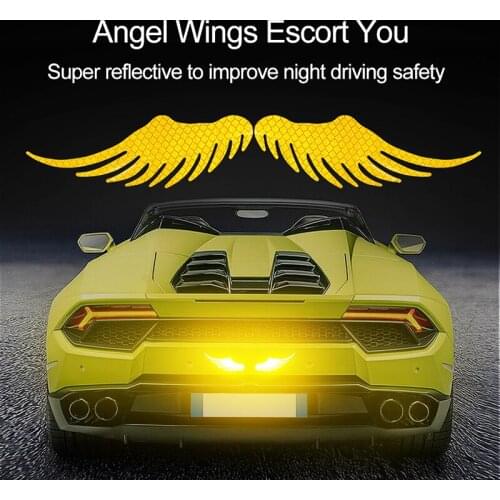 Creative Anime Angel Wings Sticker Car Styling Bumper Strip Reflective Paste Personality Vehicle Scratch Occlusion Decoration