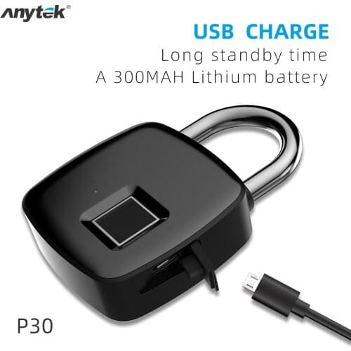 Smart lock fingerprint lock warehouse door anti-theft luggage lock dormitory locker lock electronic lock P30 factory direct sale