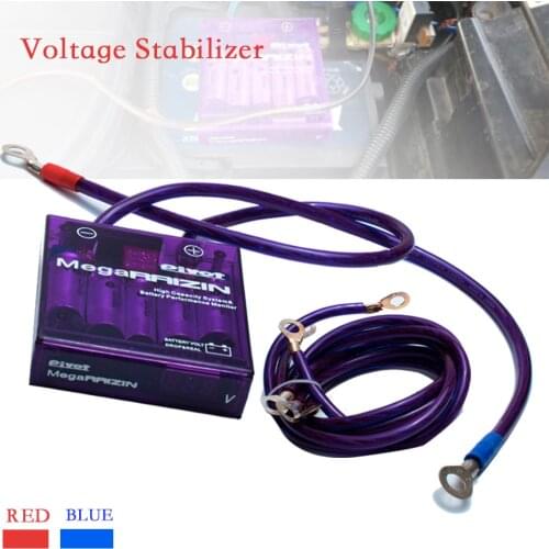 Universal Auto Voltage Stabilizer PIVOT MEGA Raisin Universal Auto Fuel Saver Voltage Stabilizer Regulator with Ground wires