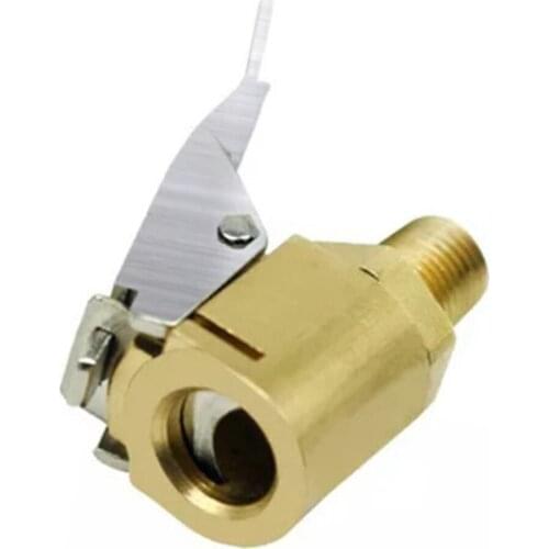 High Quality Straight Brass Lock-on Tire Inflator Air Chuck For 8V1 Thread Tires
