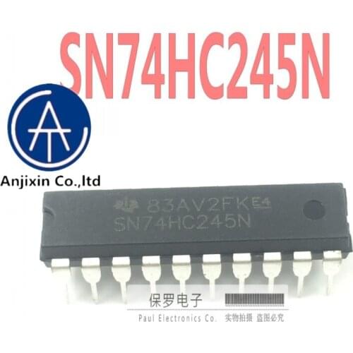 10pcs 100% orginal and newSN74HC245N 74HC245 DIP-20 in-line large chip eight-phase three-state bus transceiver real stock