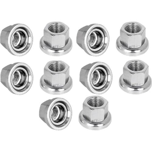 10 Pcs Bicycle Wheel Axle M10 Nut for Mountain Road Bike MTB Wheel Hub Bolt Screw