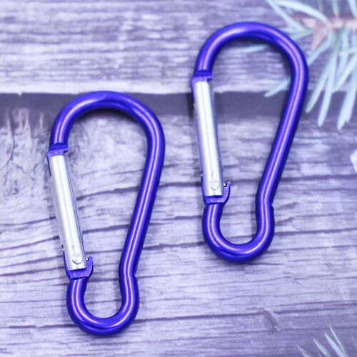 100PCS Aluminum Outdoor D Carabiners Bag Key Rings Gourd Snap Clip Lock 48x22x4mm 8 Colors Backpacks Hanging Safety Buckle Hook